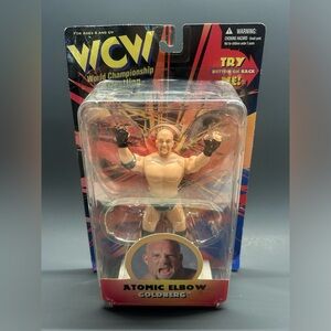 WCW 1998 ATOMIC ELBOW GOLDBERG ACTION FIGURE Brand New In Package Toymakers
